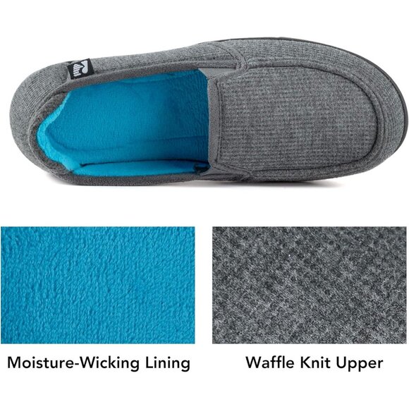 Women's Two Tone Blue Gray Hoodback Removable Rubber Insole Slipper Boot shoes - Picture 5 of 6